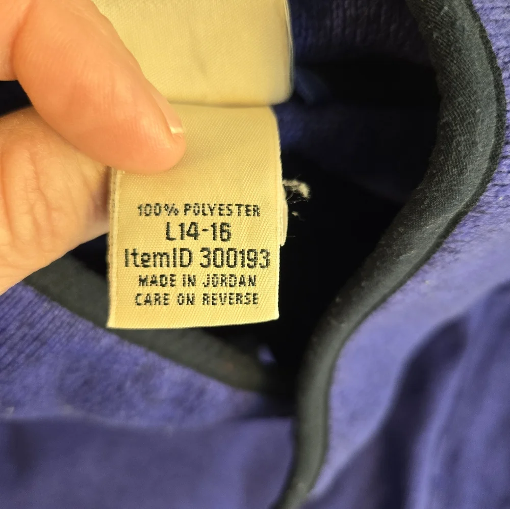 LL Bean Pullover Long Sleeve Sweatshirt Knit Fleece Purple 300193 Youth L 14-16 - Picture 10 of 13